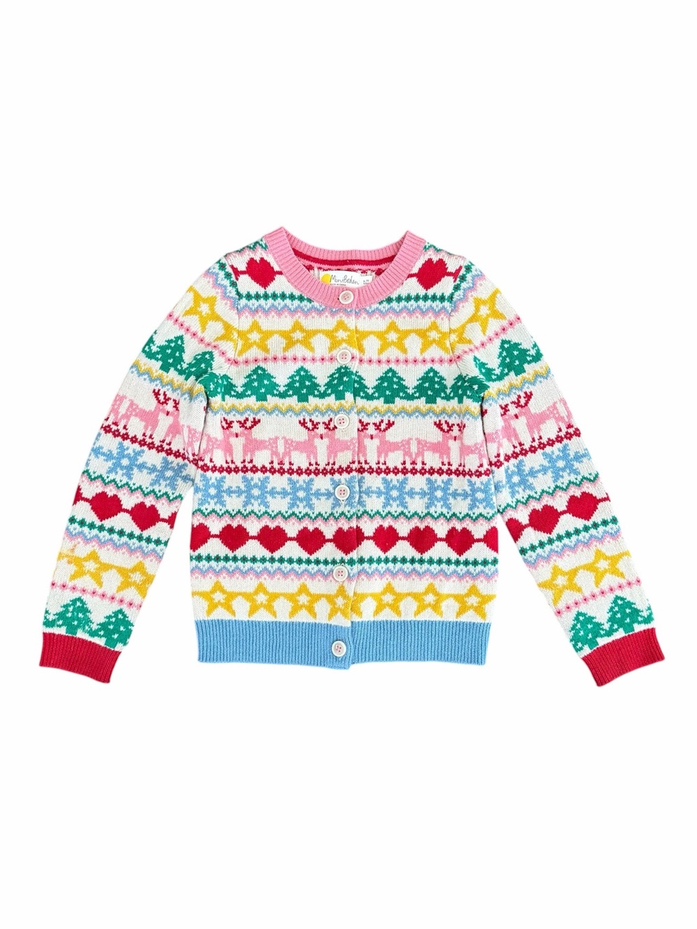 Mini Boden (6|7y) Fair Isle Cardigan Sweater